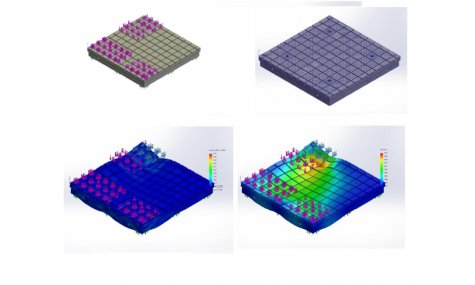 FEM anylýza  testovací  litinové desky