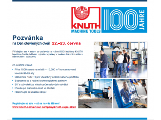 Pozvánka na firmení výstavu Knuth 2023 ve dnech 22.–23. června 2023