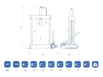 HYDRAULICKÝ LIS OMCN 152 (6 t)